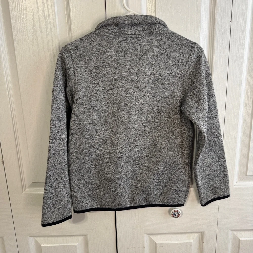 Nautica gray full zip embroidered logo jacket size‎ medium 10-12